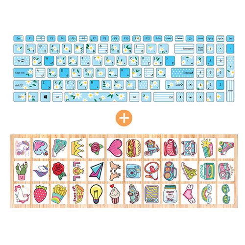 آبرنگ استیکر کیبورد بابونه