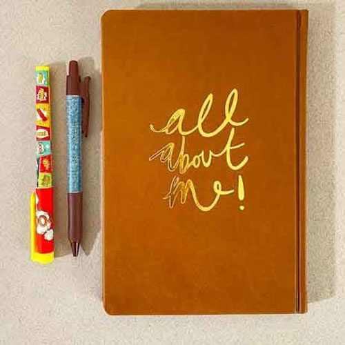 آبرنگ دفتر ALL ABOUT ME قهوه ای