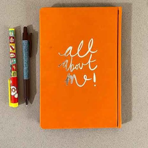 آبرنگ دفتر ALL ABOUT ME نارنجی تیره