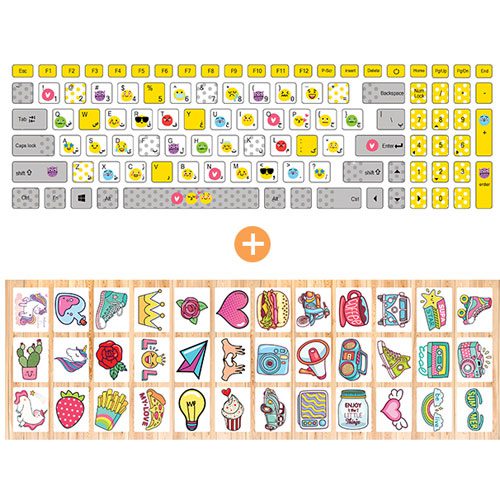 آبرنگ استیکر کیبورد ایموجی