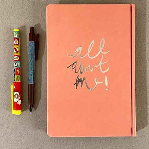 آبرنگ دفتر ALL ABOUT ME گلبهی