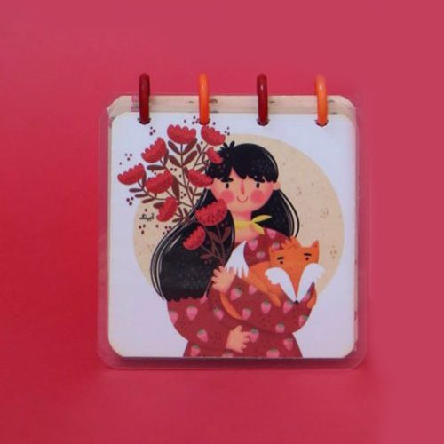 آبرنگ دفتر MINI NOTE دکمه ای طرح دار 111107