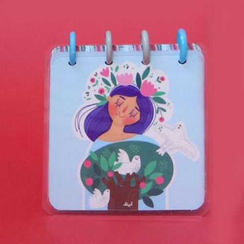 آبرنگ دفتر MINI NOTE دکمه ای طرح دار 111111