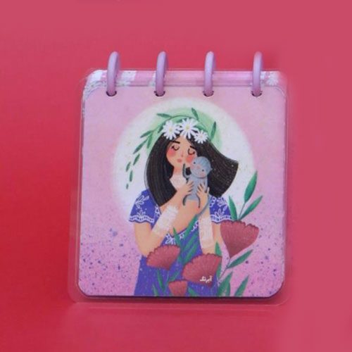 آبرنگ دفتر MINI NOTE دکمه ای طرح دار 111112
