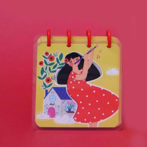 آبرنگ دفتر MINI NOTE دکمه ای طرح دار 111115