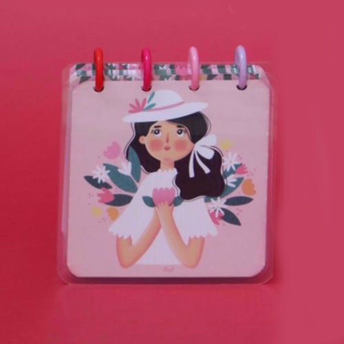 آبرنگ دفتر MINI NOTE دکمه ای طرح دار 111119