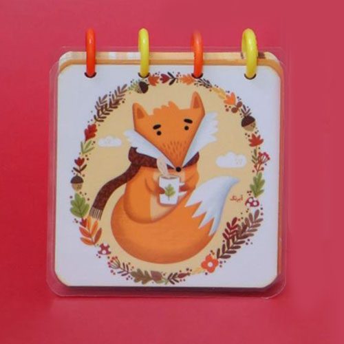 آبرنگ دفتر MINI NOTE دکمه ای طرح دار 111130