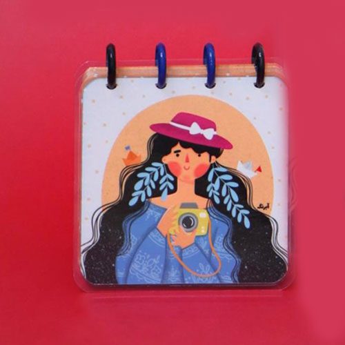 آبرنگ دفتر MINI NOTE دکمه ای طرح دار 111132