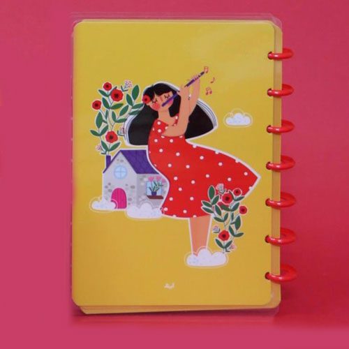 آبرنگ دفتر HAPPY NOTE دکمه ای 515