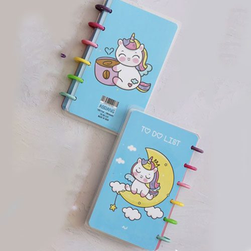 آبرنگ دفتر TO DO LIST دکمه ای یونیکورن 602