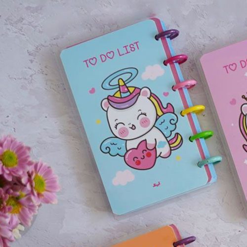 آبرنگ دفتر TO DO LIST دکمه ای یونیکورن 607