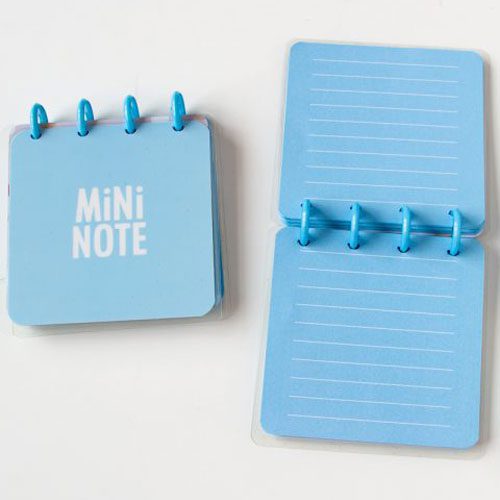 آبرنگ دفتر MINI NOTE دکمه ای آبی روشن