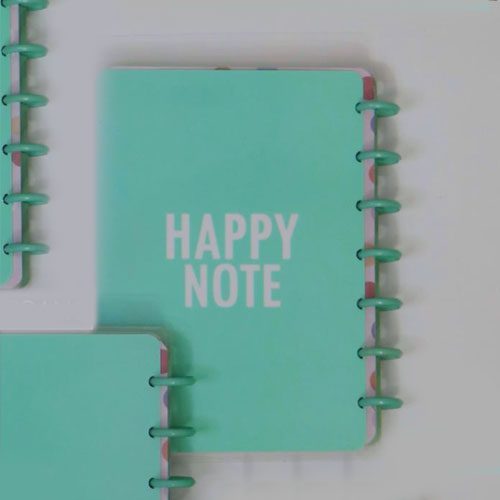 آبرنگ دفتر HAPPY NOTE دکمه ای فسفری