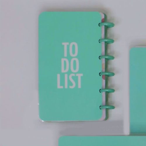 آبرنگ دفتر TO DO LIST دکمه ای سبز آبی