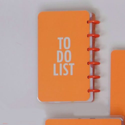 آبرنگ دفتر TO DO LIST دکمه ای نارنجی