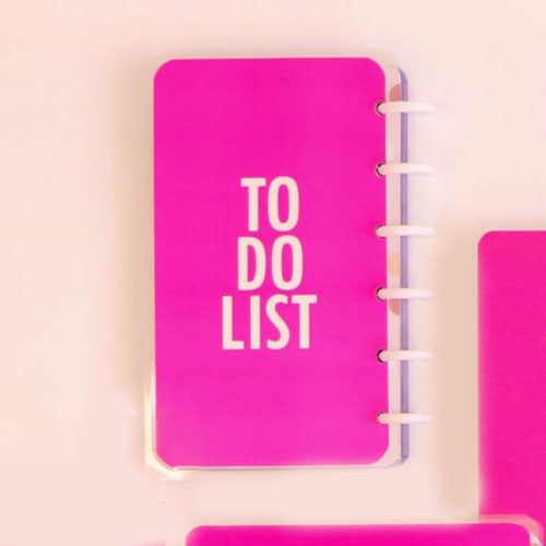آبرنگ دفتر TO DO LIST دکمه ای بنفش