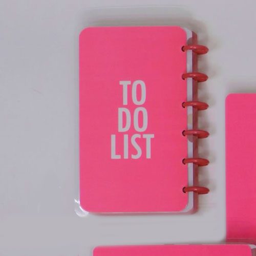 آبرنگ دفتر TO DO LIST دکمه ای سرخابی