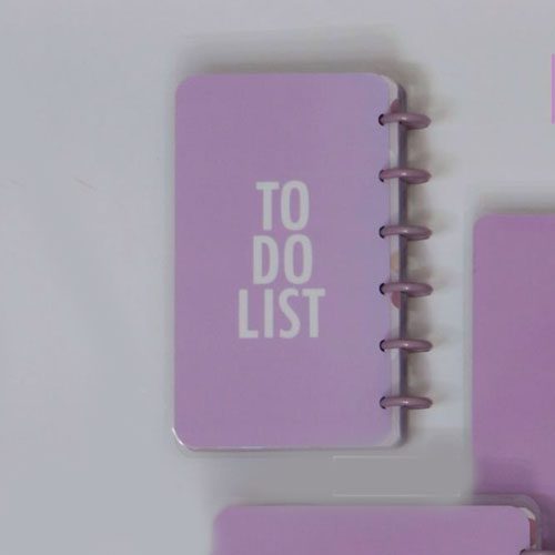 آبرنگ دفتر TO DO LIST دکمه ای بنفش کم رنگ