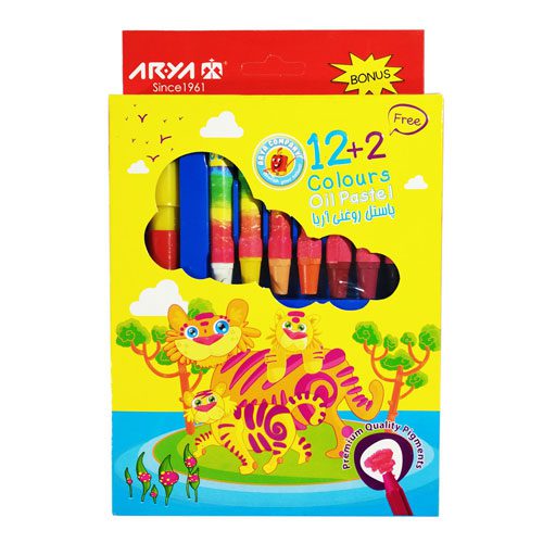 پاستل روغنی 12 رنگ 2027 آریا
