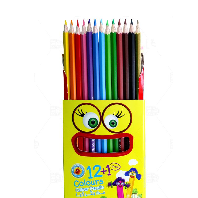 مداد 12 رنگ مقوایی 3016 آریا