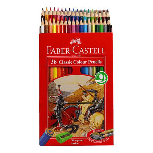 مداد 36 رنگ مقوایی فابرکاستل