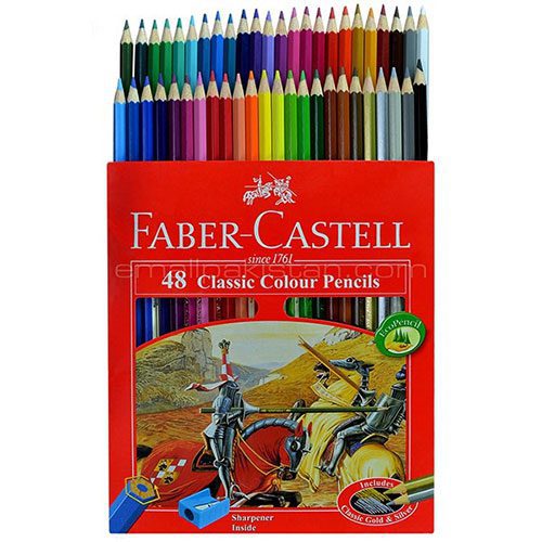 مداد 48 رنگ مقوایی فابرکاستل