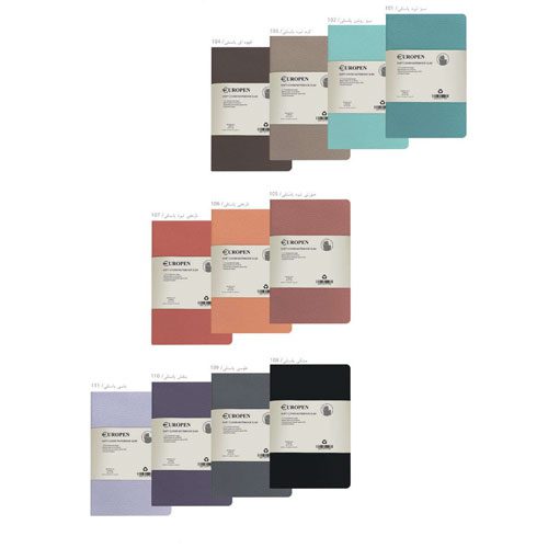 یوروپن دفتر یادداشت SOFT COVER باریک